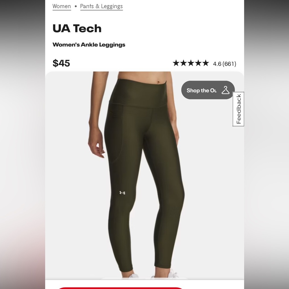 Under Armour Compression Olive Leggings